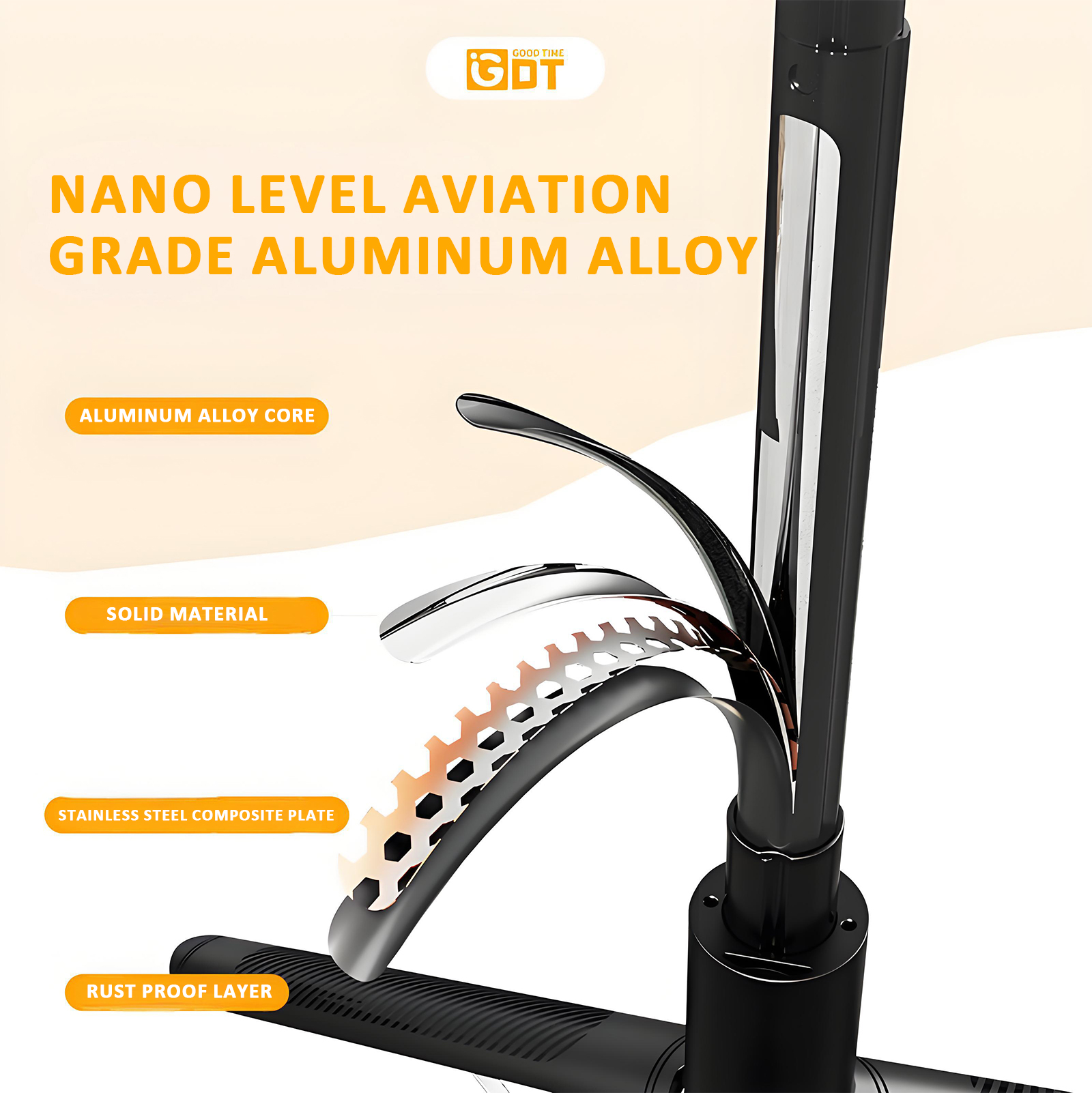 GDT P205 Selfie Stick Aluminum-Alloy Tripod With Remote Control Anti ...