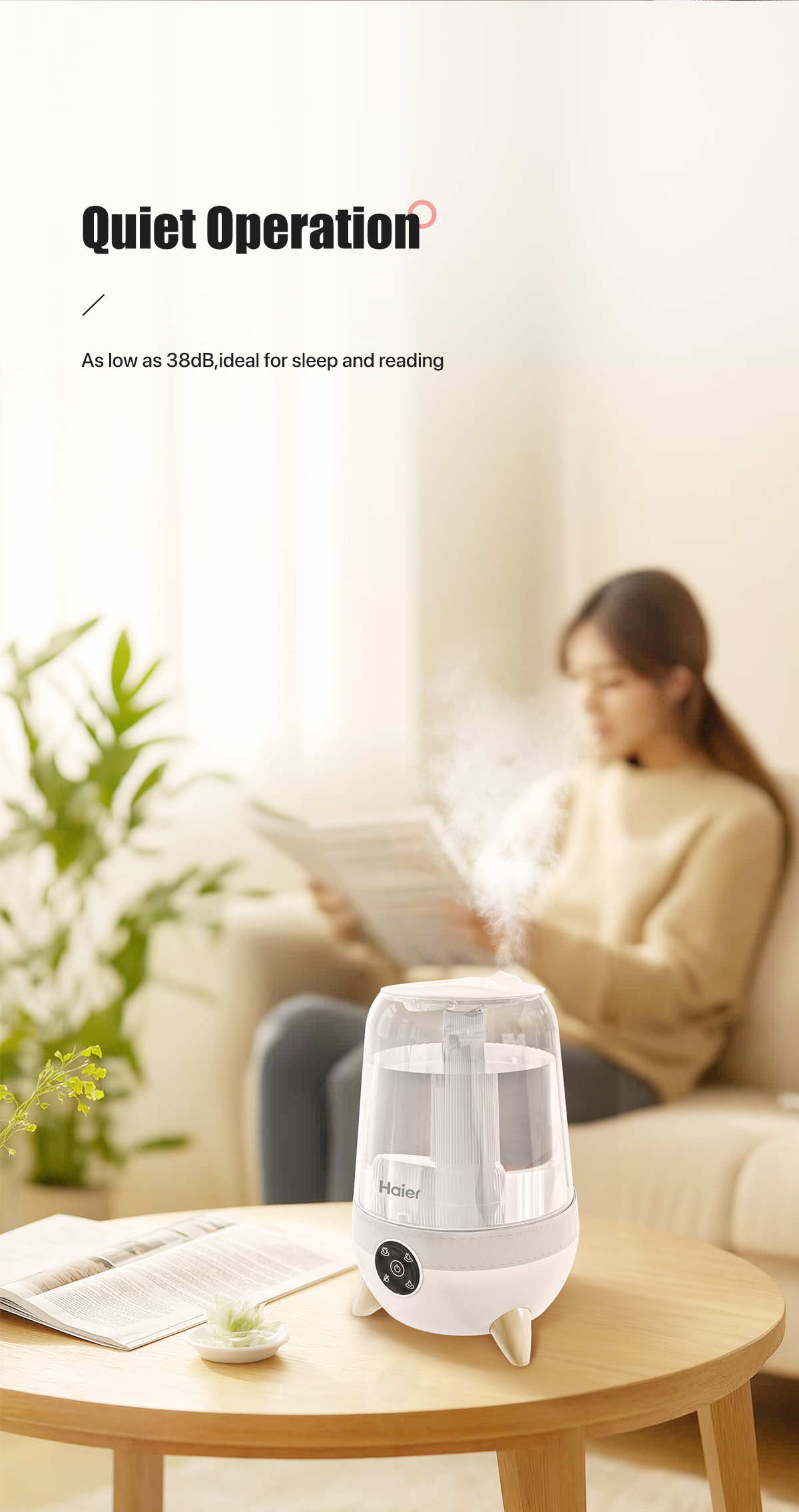 Haier US101 Ultrasonic Air Humidifier Aromatherapy Diffuser Smart ...