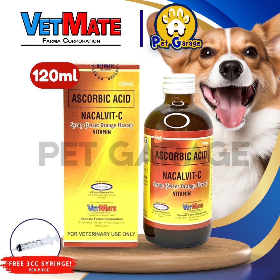 Free 3cc Syringe VetMate Nacalvit C Ascorbic Acid Dog Dogs Vitamins All ...