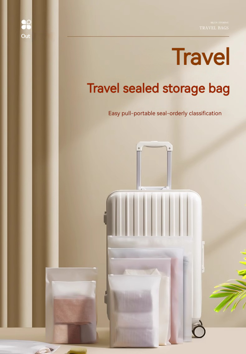 30 PCS Zipper Bags Frosted Transparent Clothes Zipper Package Plastic ...