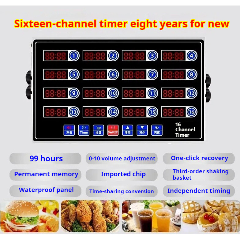 Commercial 12/16 channel timer,stainless steel 12 segment timer ...