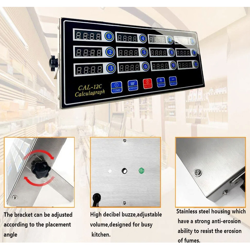 Commercial 12/16 channel timer,stainless steel 12 segment timer ...