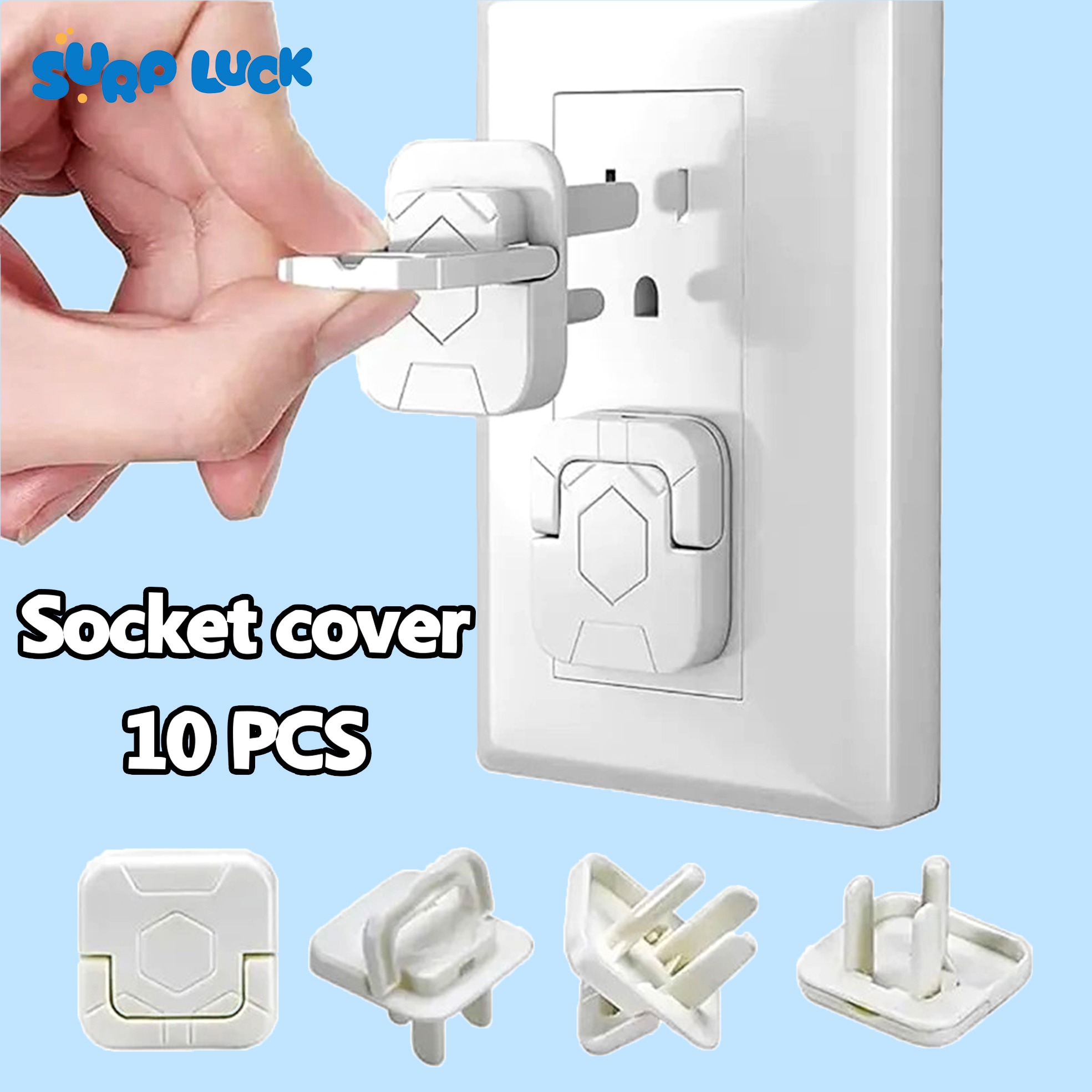 10PCS Child Safety Anti-electric Cover Power Socket Cover Baby Outlet ...