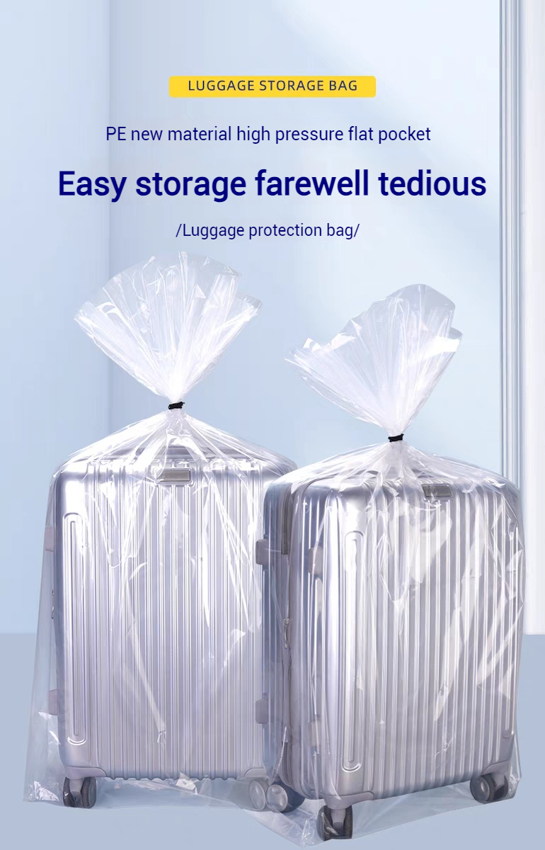 10/20Pcs Clear plastic bag With 10m Rope Storage PE Big plastic bag ...