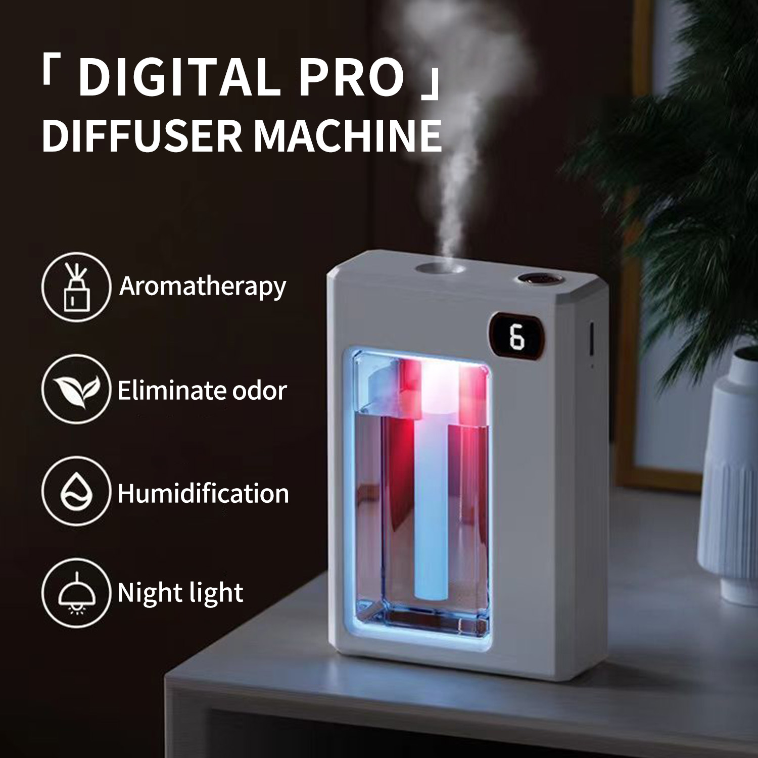 12STARSIGNS Auravapor Digital Aromatherapy Diffuser Rechargeable Light 