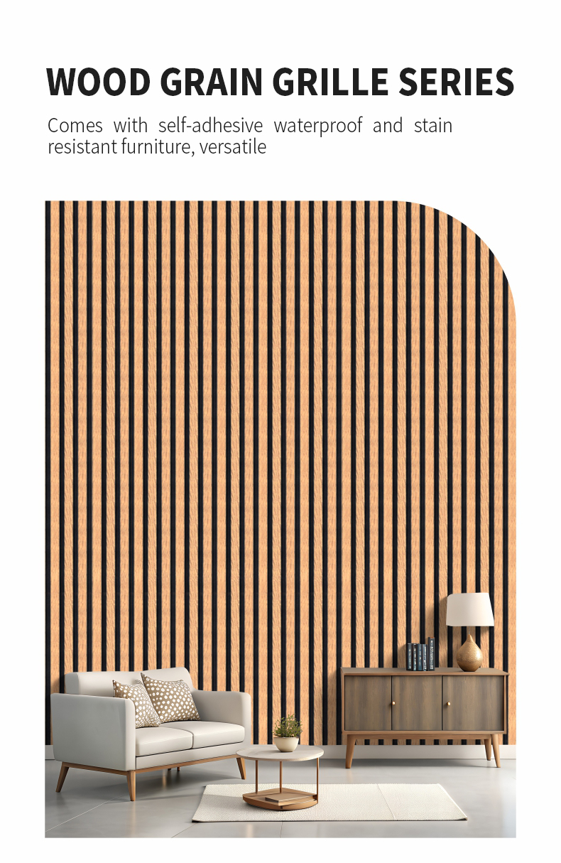 Stripe Wood Pattern Design Wallpaper Sticker PVC Waterproof Self
