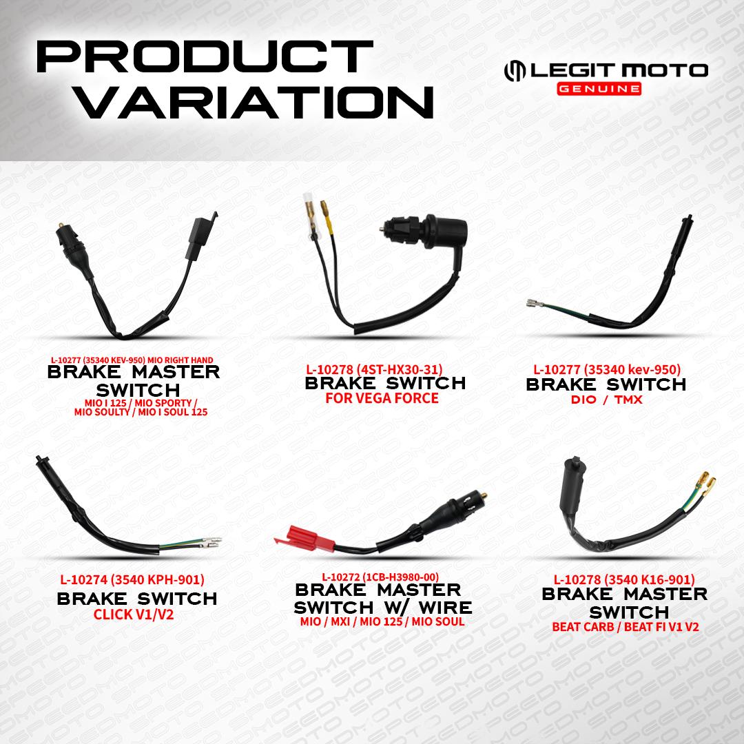 LEGITMOTO BRAKE MASTER SWITCH FOR CLICK V1/V2 BEAT CARB/FI MIO I 125 ...