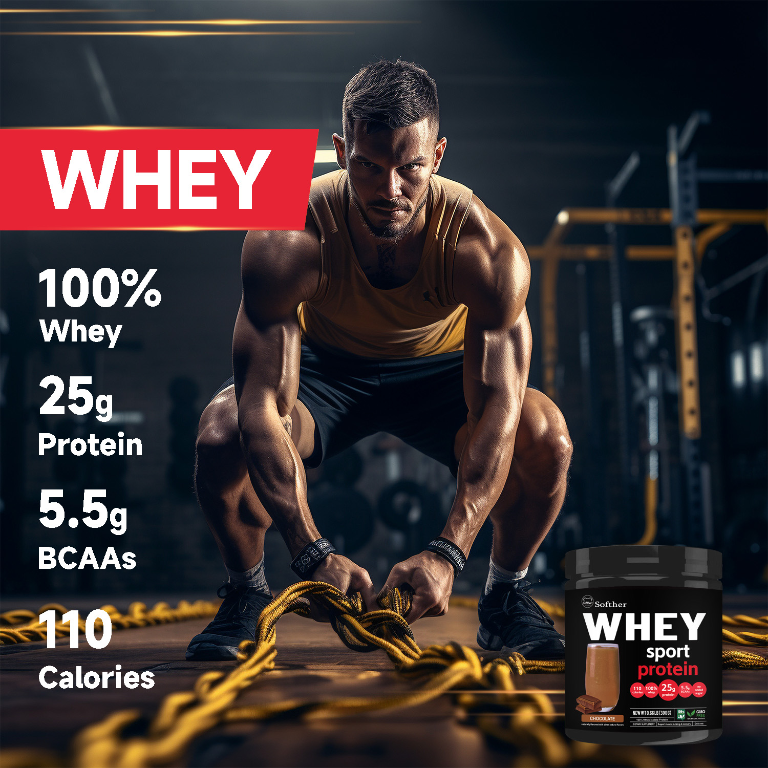 SOFTHER Whey Protein Powder Muscle Support & Recovery Whey Protein