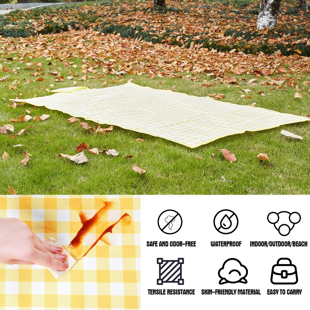 Outdoor Waterproof Picnic Mat - Foldable Non-Slip Camping Beach Rug for ...