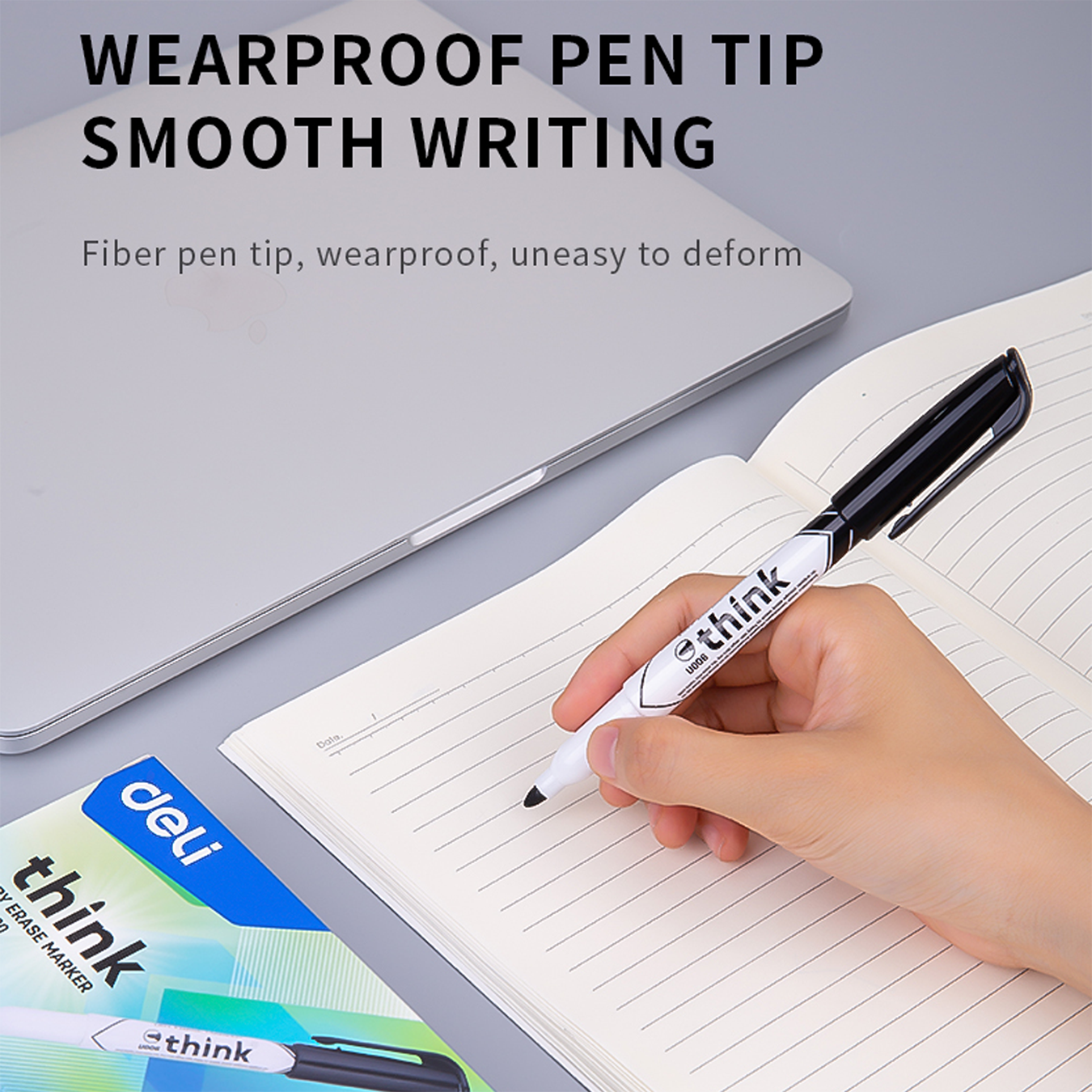 Deli Think Dry Erase Whiteboard Marker Black (1PC) EU00620 | Shopee ...