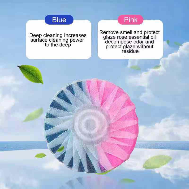 10pcs/pack Bleach Toilet Bowl Stain Remover Tab Tablets Flush Deodorize ...