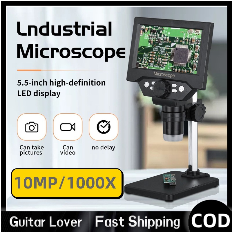 High definition display screen microscope with at 1200x, Support ...