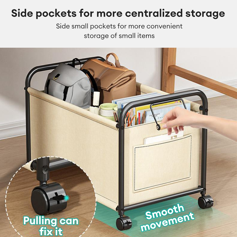 Trolley Cart Organizer Moving Rack Basket With Wheels Trolley Storage ...