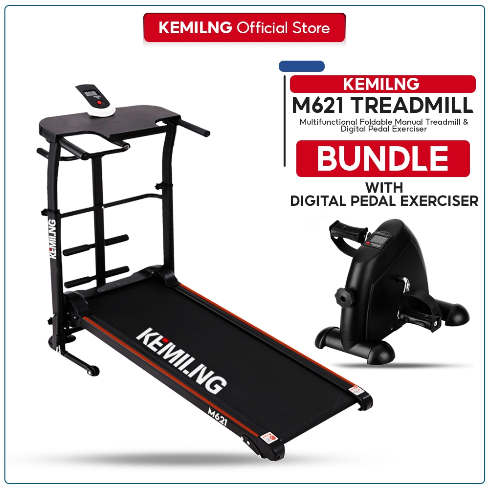 Kemilng M621 Multifunctional Foldable Manual Treadmill Digital