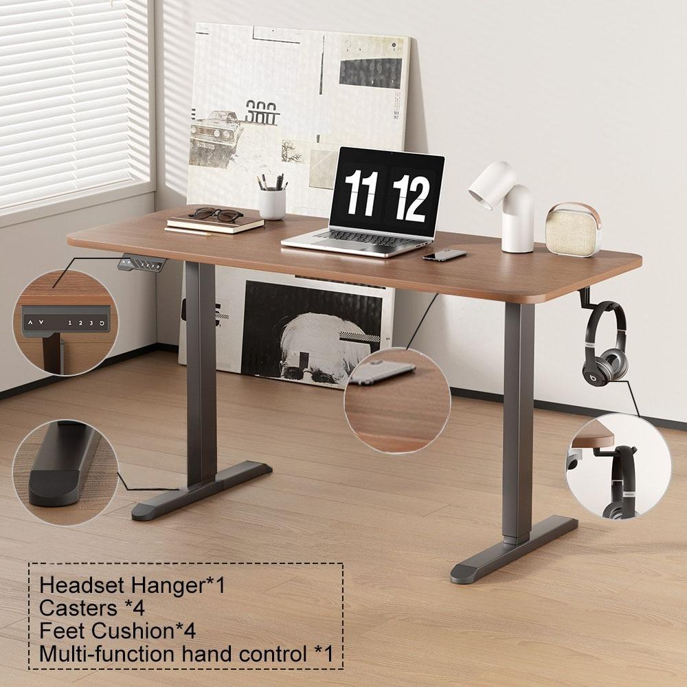 【One Whole Board】Electric Standing Desk Ergonomic Table Height Computer ...