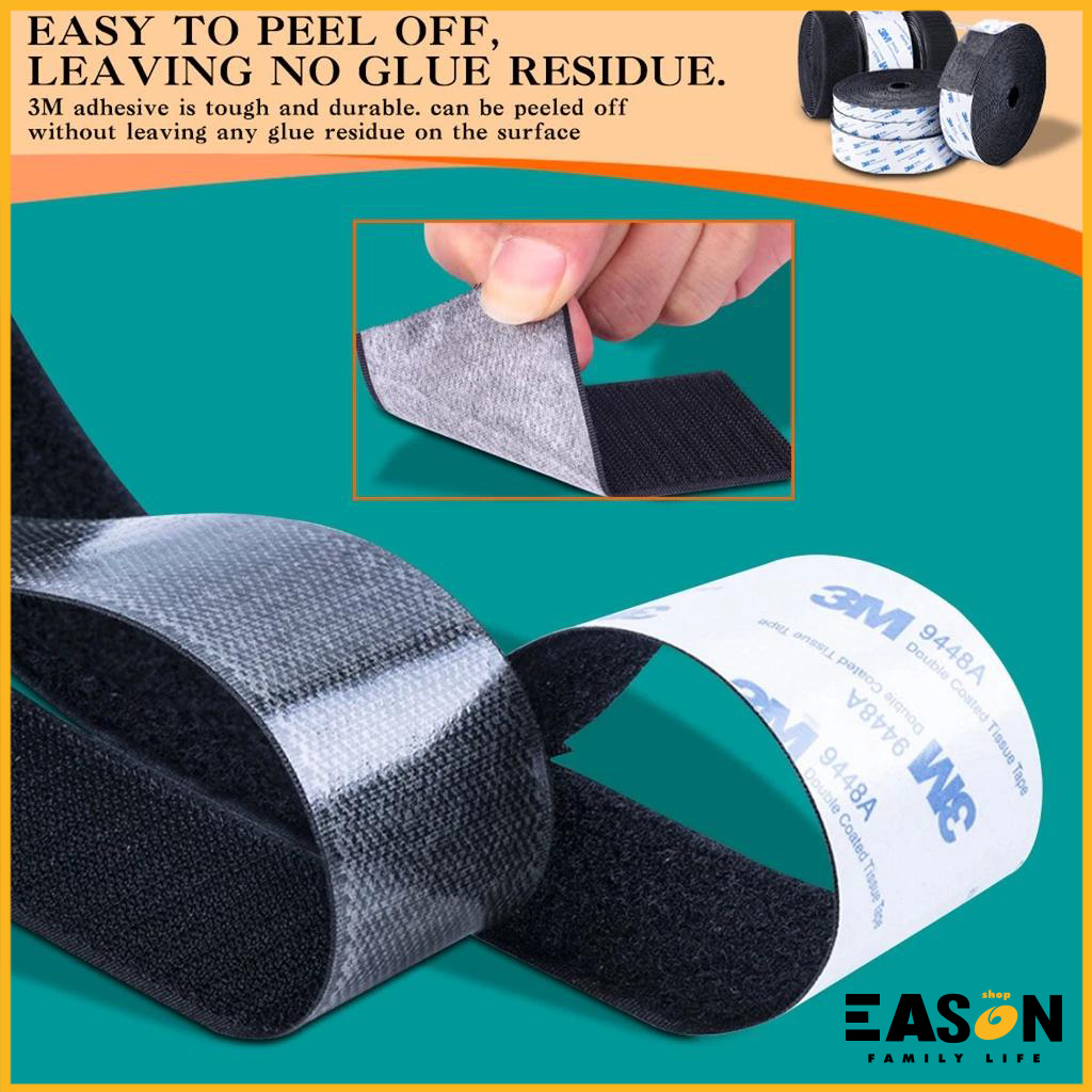 Eason Velcro Tape Self Adhesive Heavy Duty Hook And Loop Tape Self