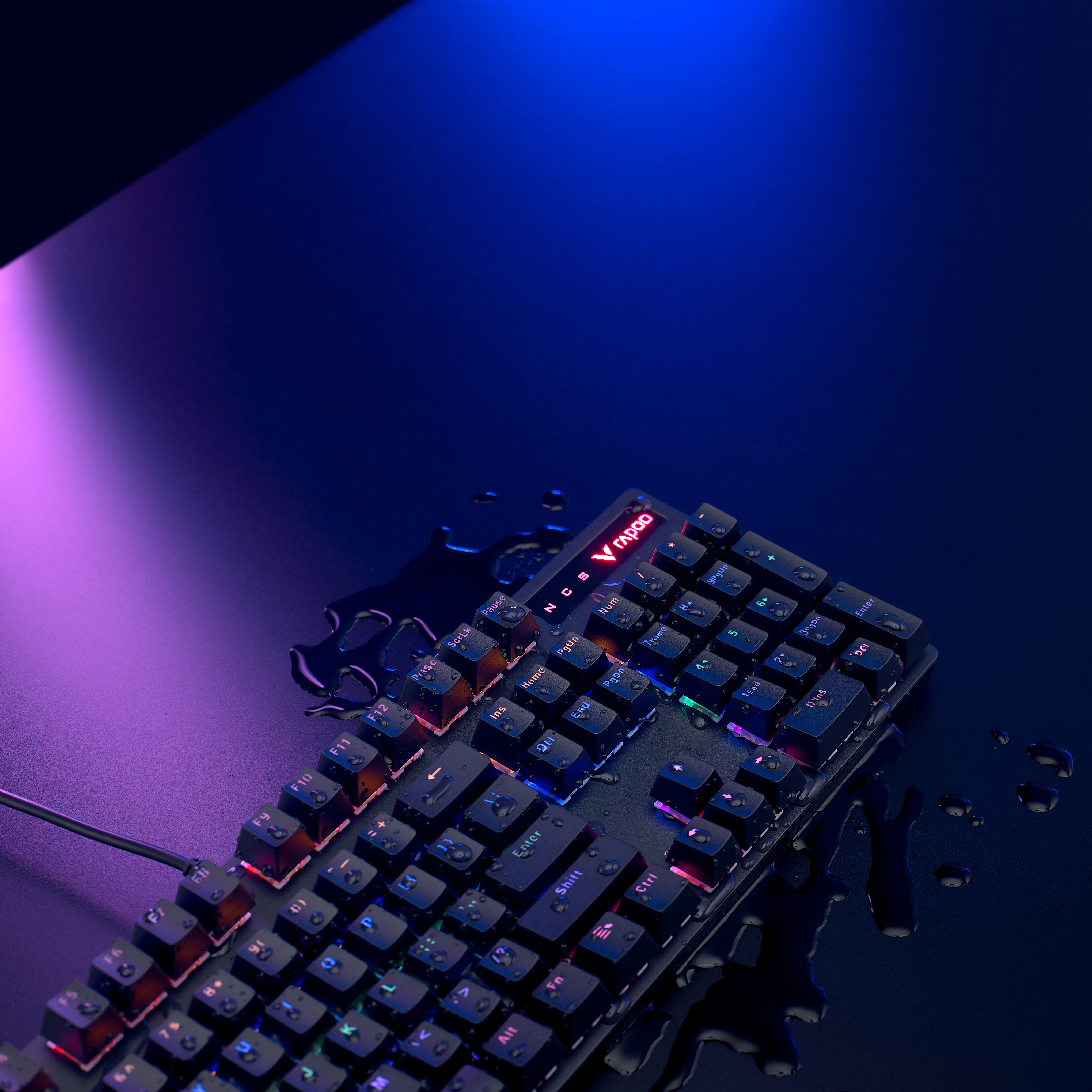 Rapoo V150S Backlit Mechanical Gaming Keyboard Optical Mouse RGB ...