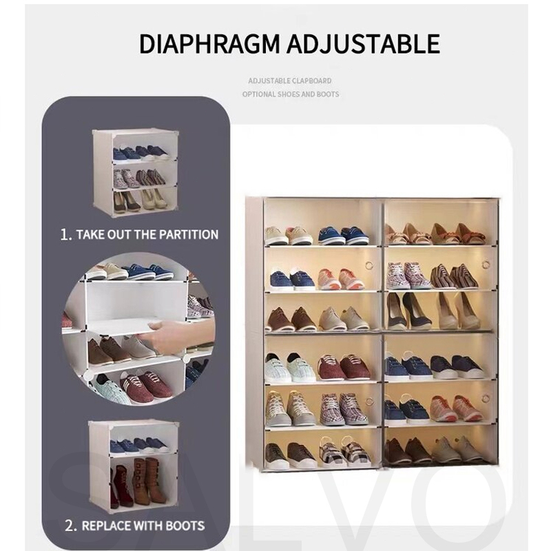 OLA Stackable Shoe Cabinet Dustproof Shoes Storage Durable High ...