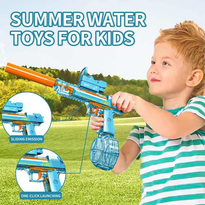 Rechargeable Electric Shooting Water Bullet Gun 2025 Unique Cool Water ...