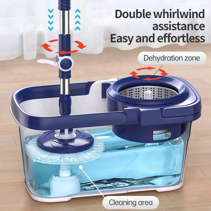 CD Mop With Spinner for Floor Cleaning Mop Bucket with Drain Cap ...