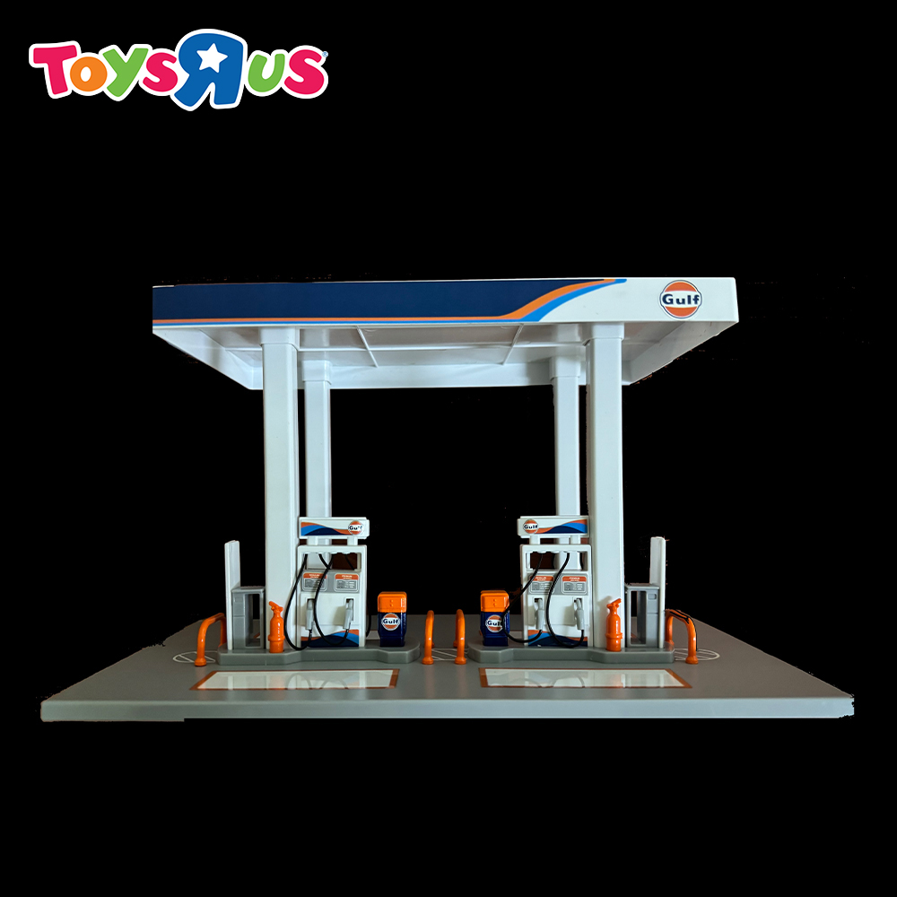 Metal Speed Zone Cool Chic Auto Gulf Oil Gas Station Assembly Playset ...