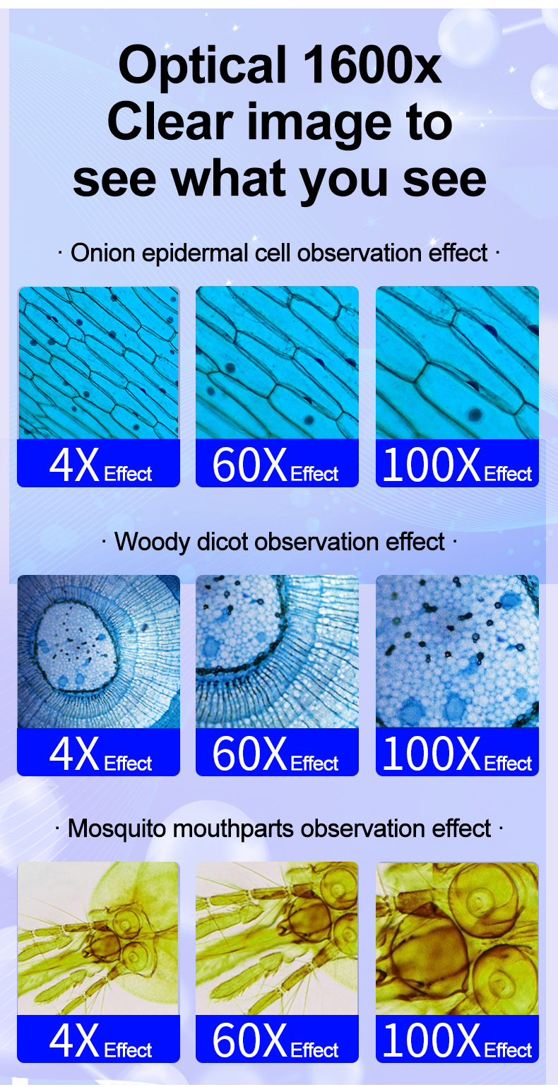 Microscope 40X-3200X with High-Definition Imaging All-metal body for ...