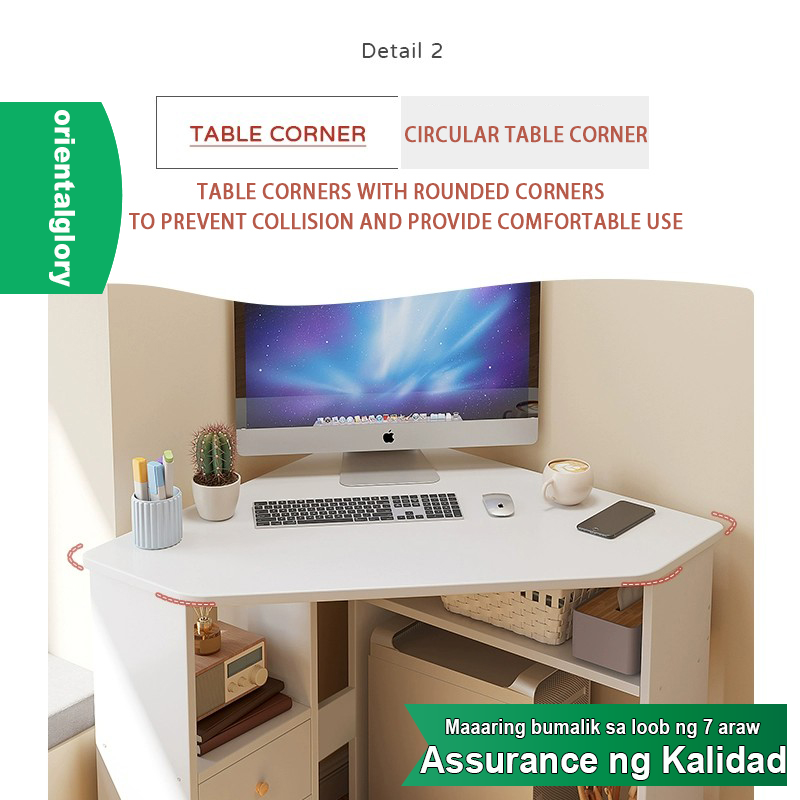 (COD) Orientalglory Triangle-shaped computer desk, office computer desk ...