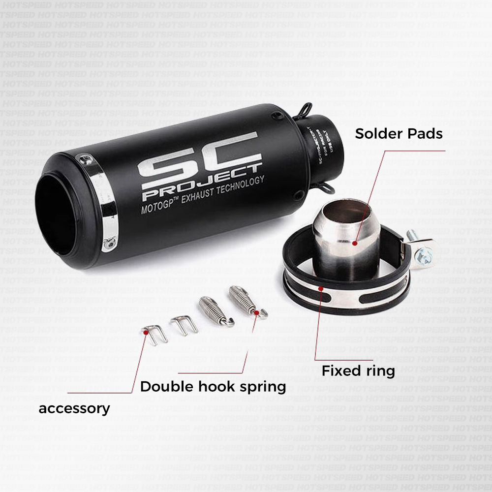 HOTSPEED SC Project Pipe For Motorcycle Exhaust Open Muffler Pipe ...