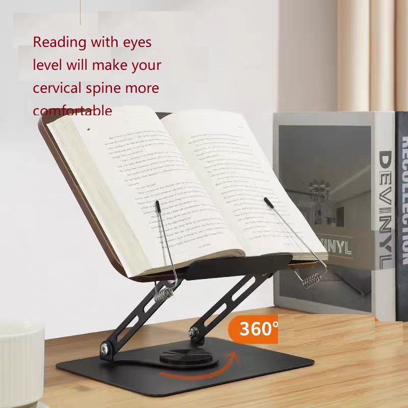 360Rotation Laptop Stand Multi-Role Adjustable Book Stand for Reading ...