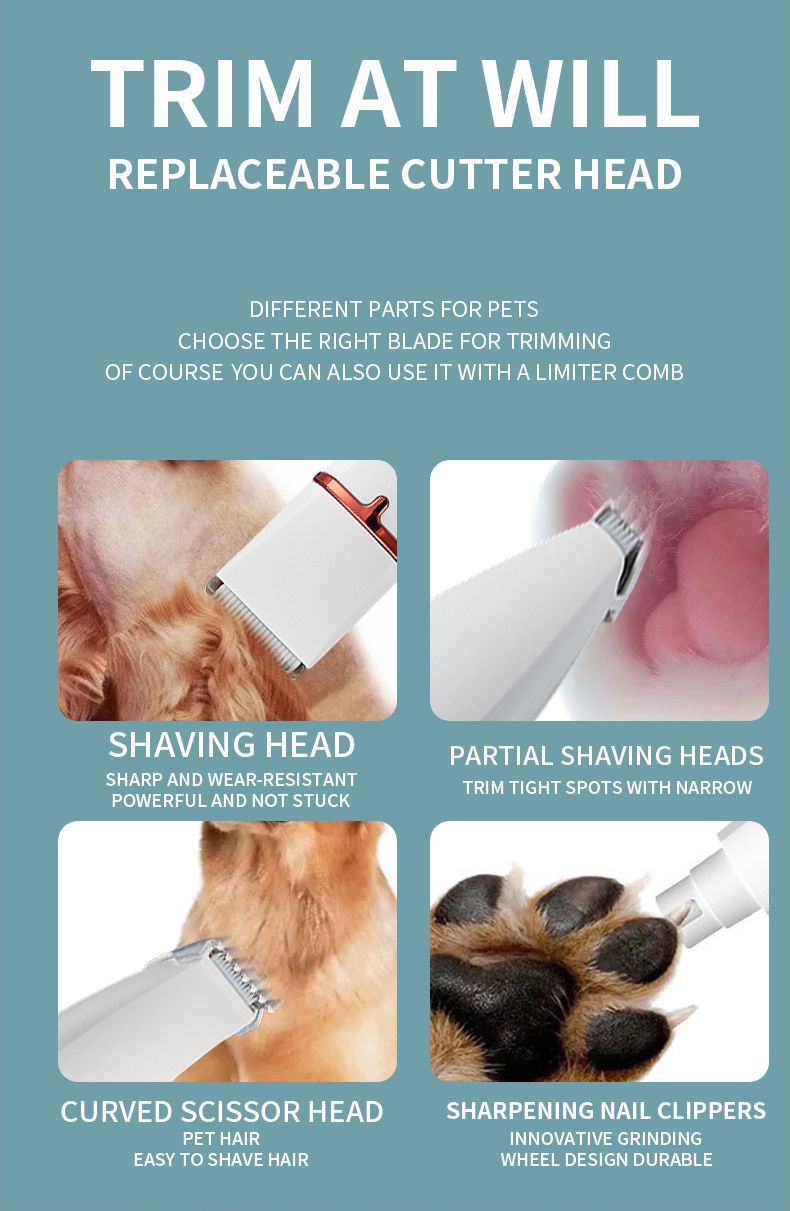 Pet Dog Cat Professional Rechargeable Shaving Razor for Dogs Grooming ...