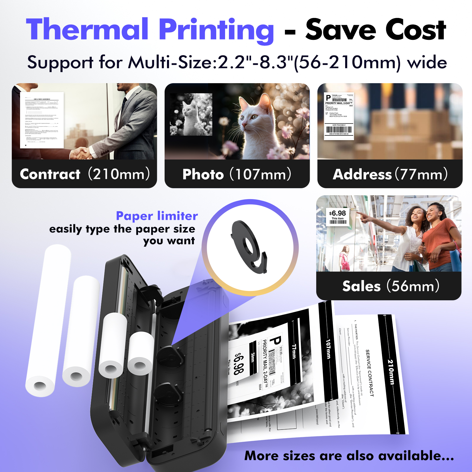 KANAZAWA Mini Tattoo Thermal Printer A4 Thermal Printer Portable ...