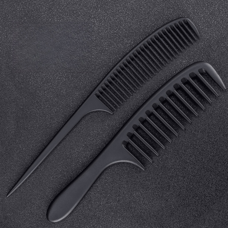 Salon Carbon Fiber Hair Comb Pointed Tail Combs for Hair Stylist Anti ...