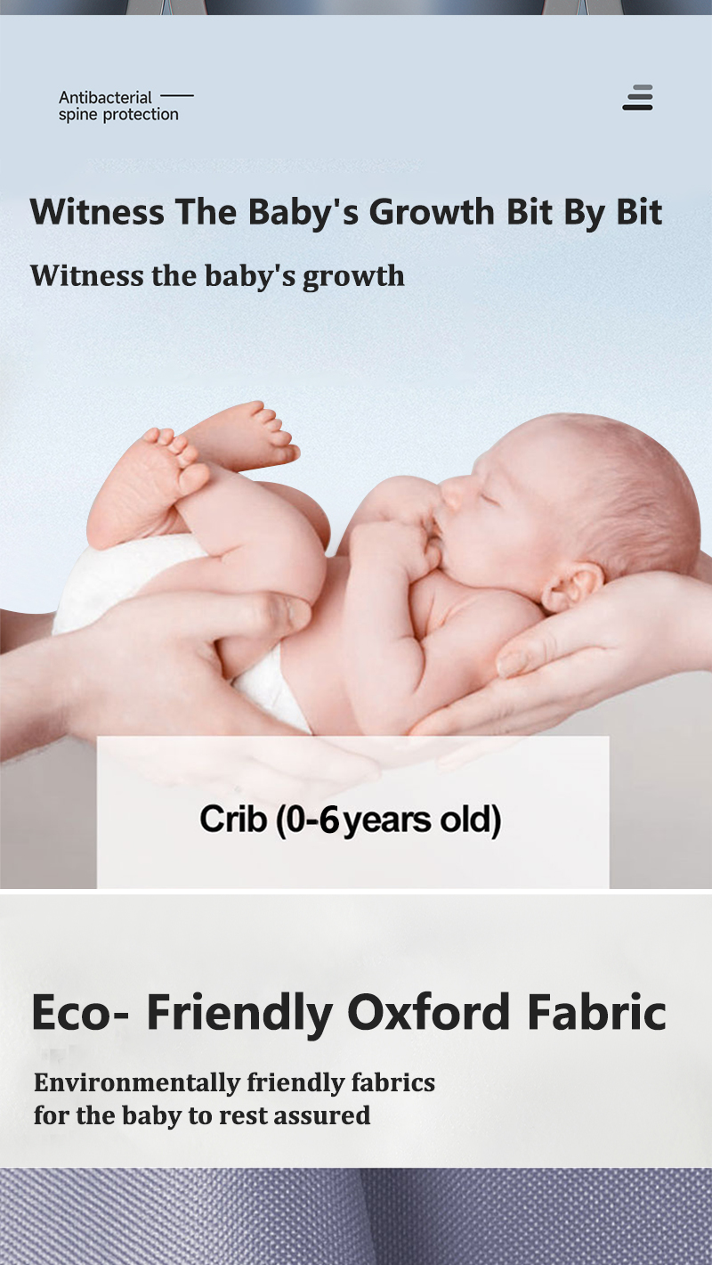 COCOBB Baby Rocker Crib Folding Swing Crib With Mosquito Nnet And ...