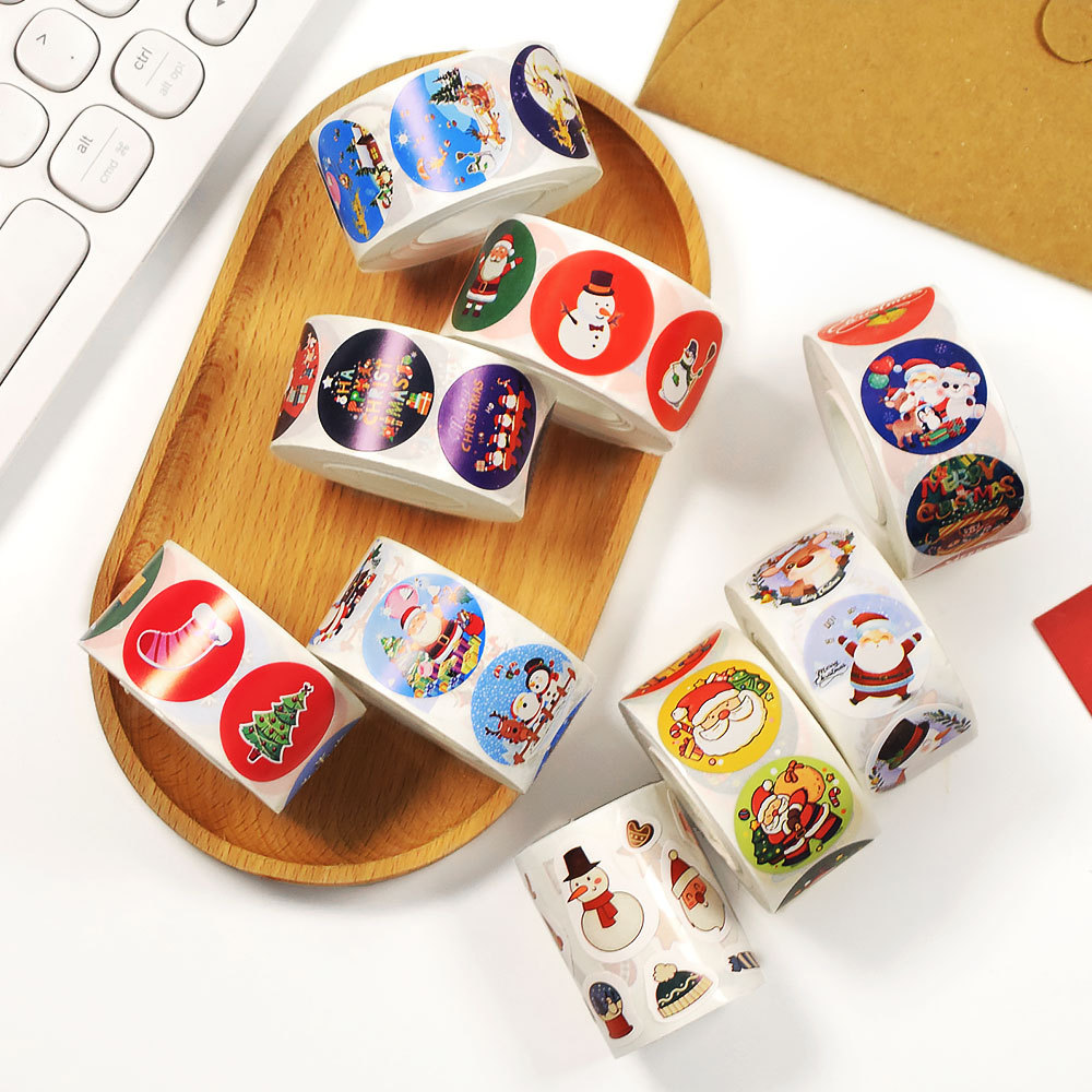 THE NEW 1Roll 500 pcs Thank You Thankyou Flower Round Seal Sticker Tags ...