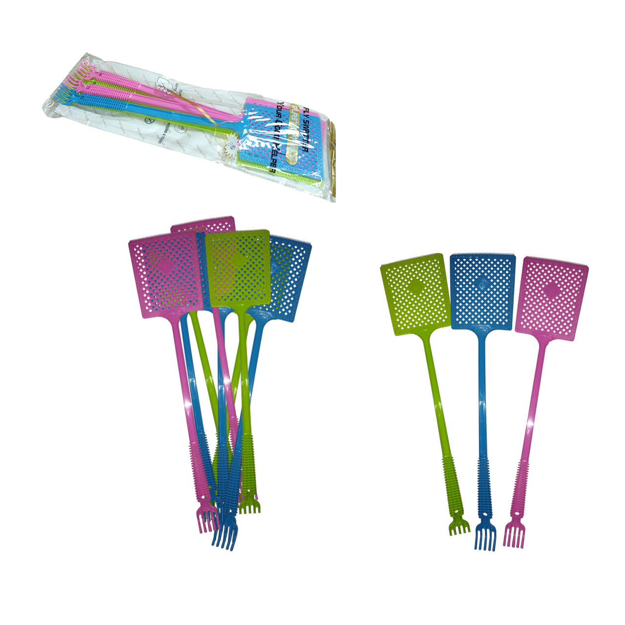 1pc Square shape Fly Swatter with backscratcher-fly and mosquito killer ...
