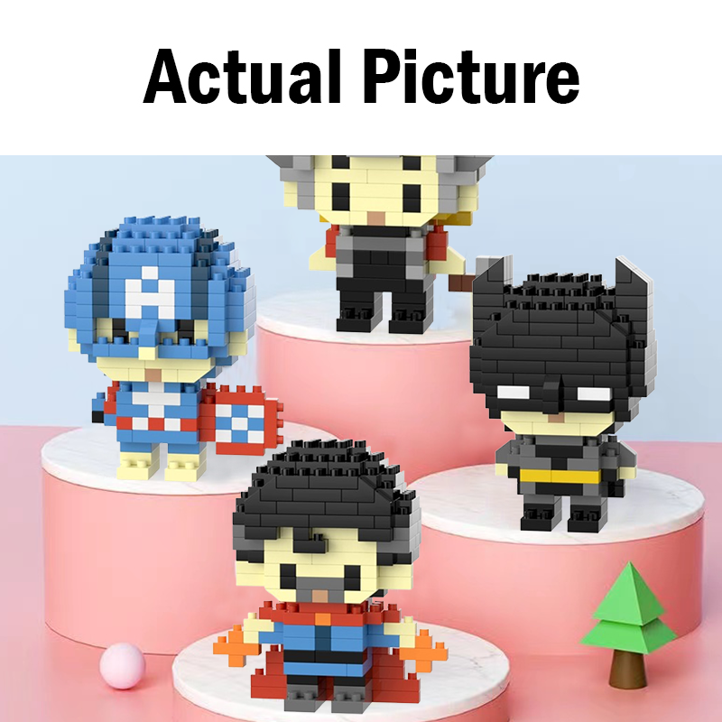【DUZ】The Avengers Mini Block Building Blocks Cute Cartoon Character ...