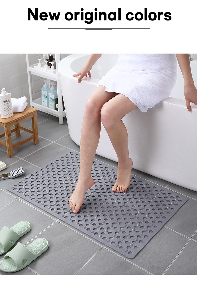 36*72 CM PVC Bathroom Mat Non Slip Safety Anti-bacterial Shower ...