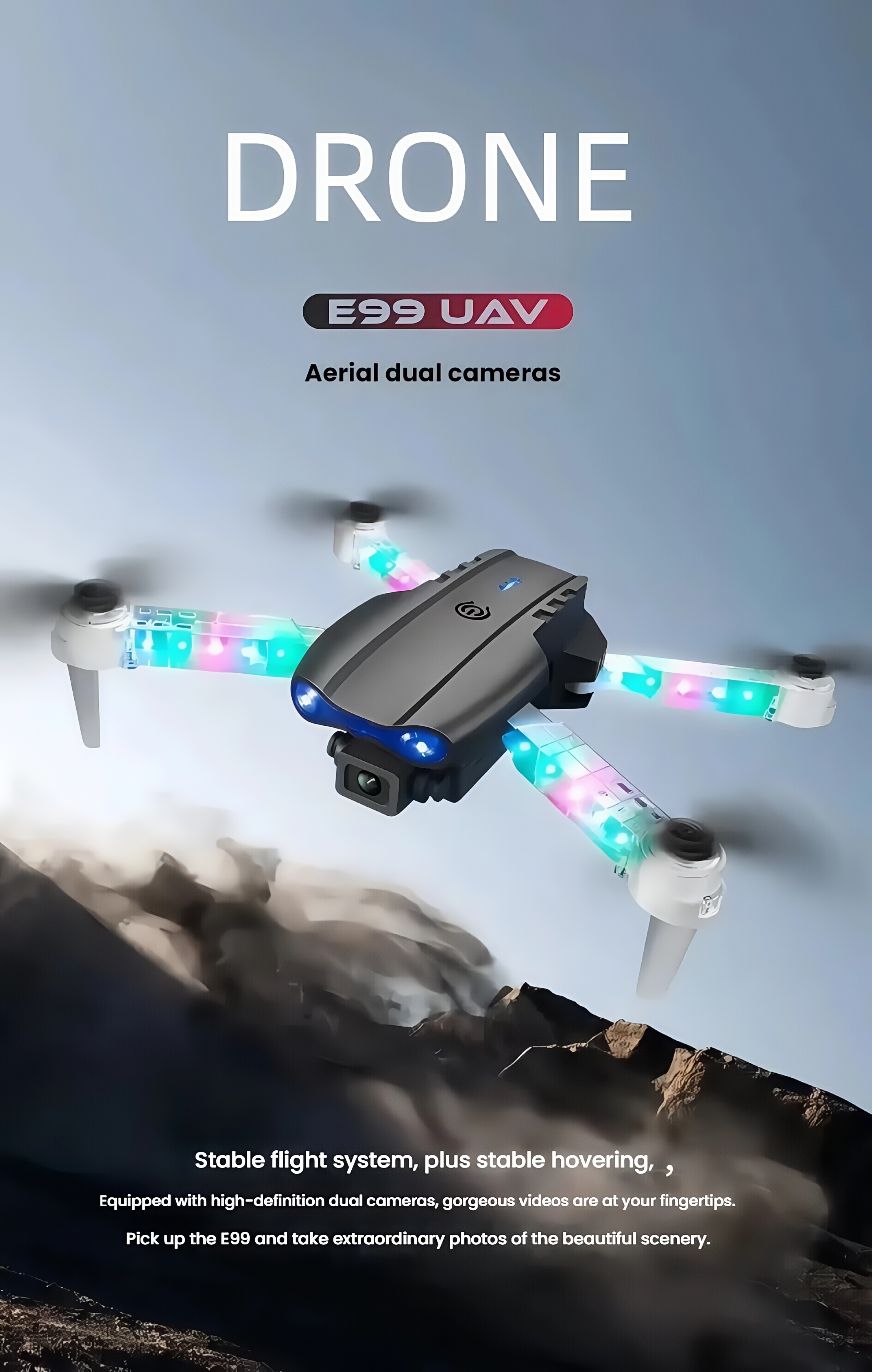 2025 New E88Pro Drone 4K HD dual camera WiFi remote control Obstacle ...