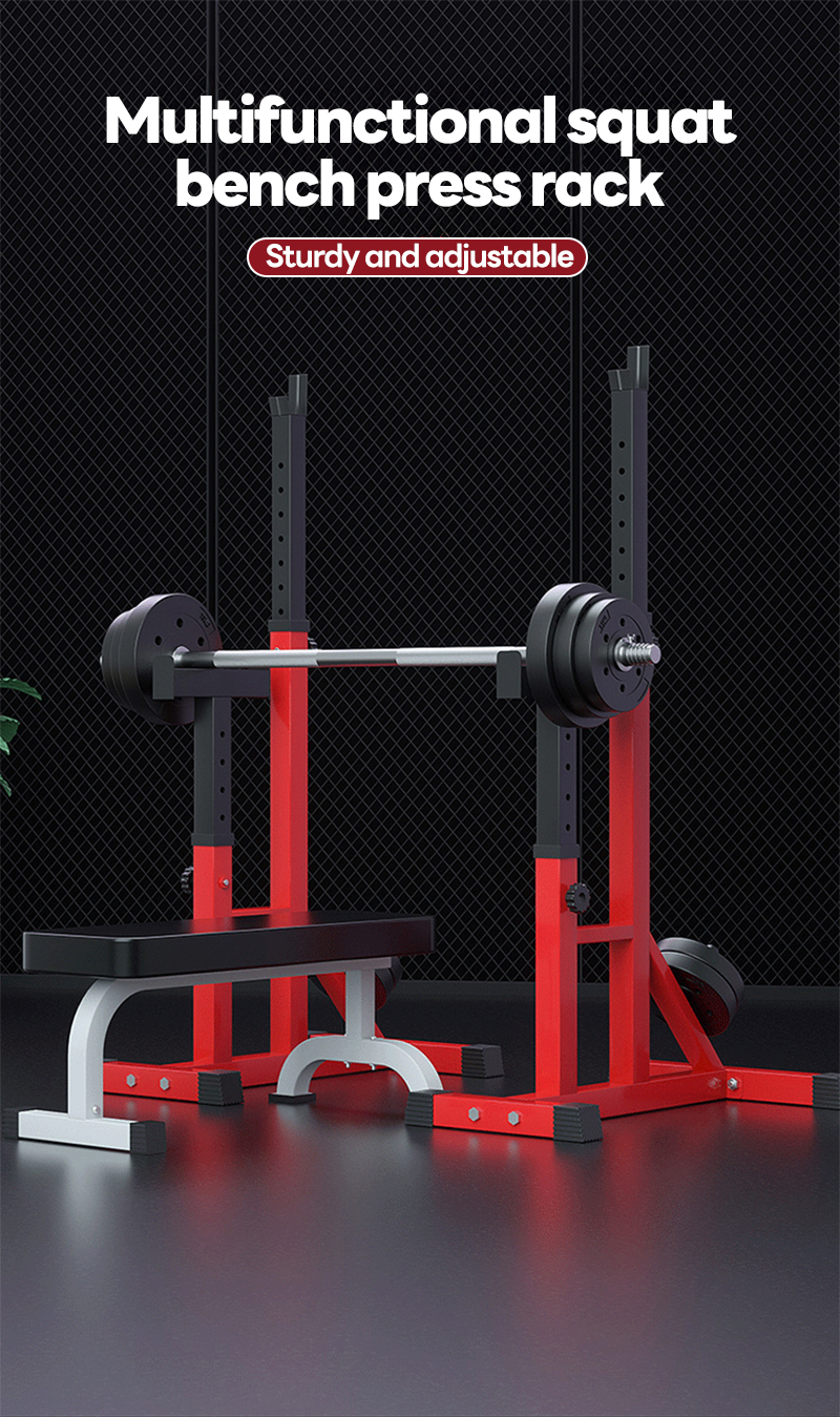 Barbell bench press rack squat rack professional muscle gain ...