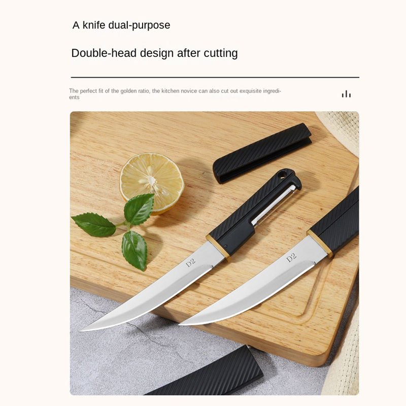 2-IN-1Double-function Kitchen Knife for Slicing Meat and Peeling Fruits ...