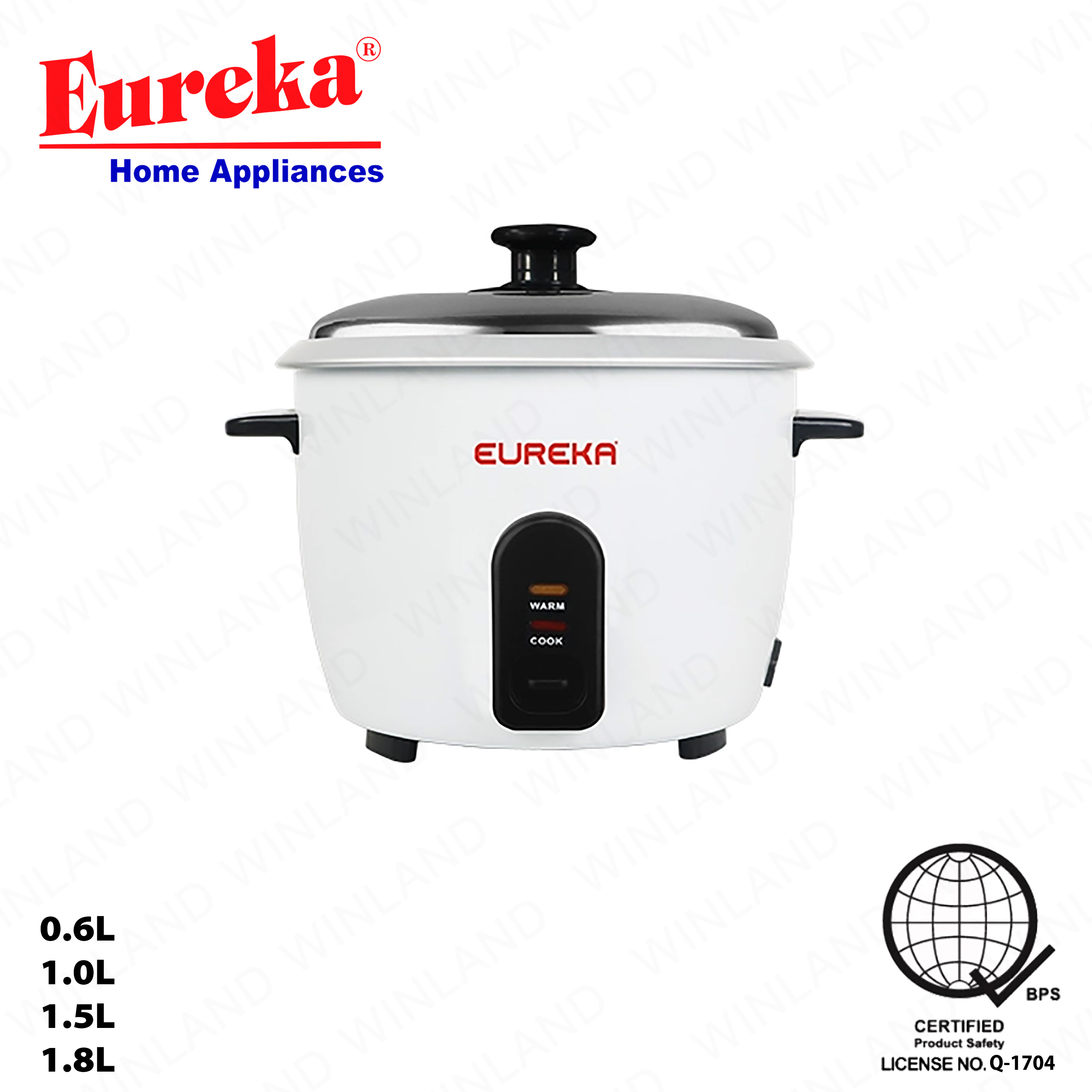 Eureka by Winland 0.6L-1.8L Drum Type Rice Cooker Aluminum Inner Pot ...