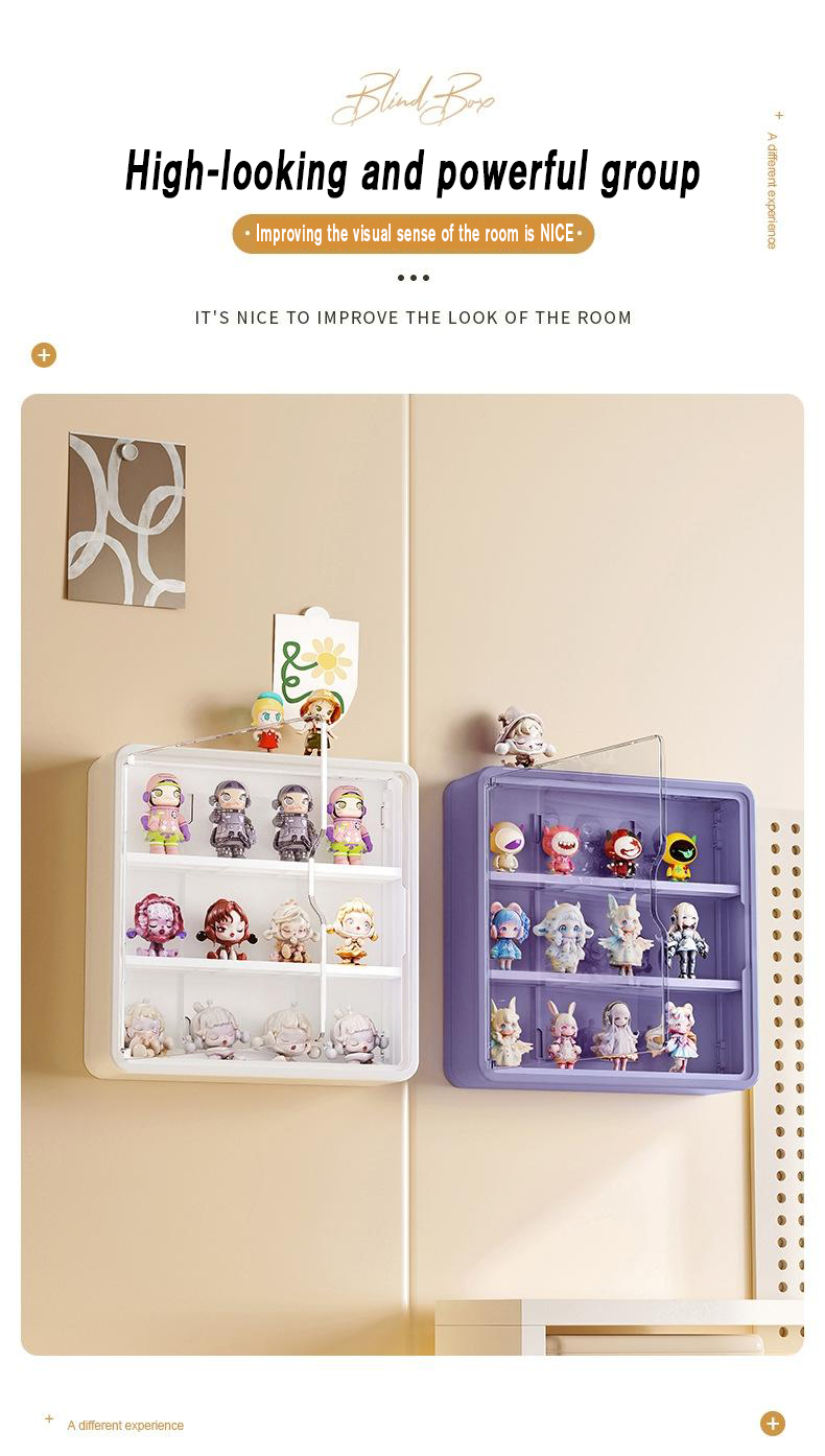 Popmart Acrylic Display Case Rack Wall Mounted Display Storage Box ...