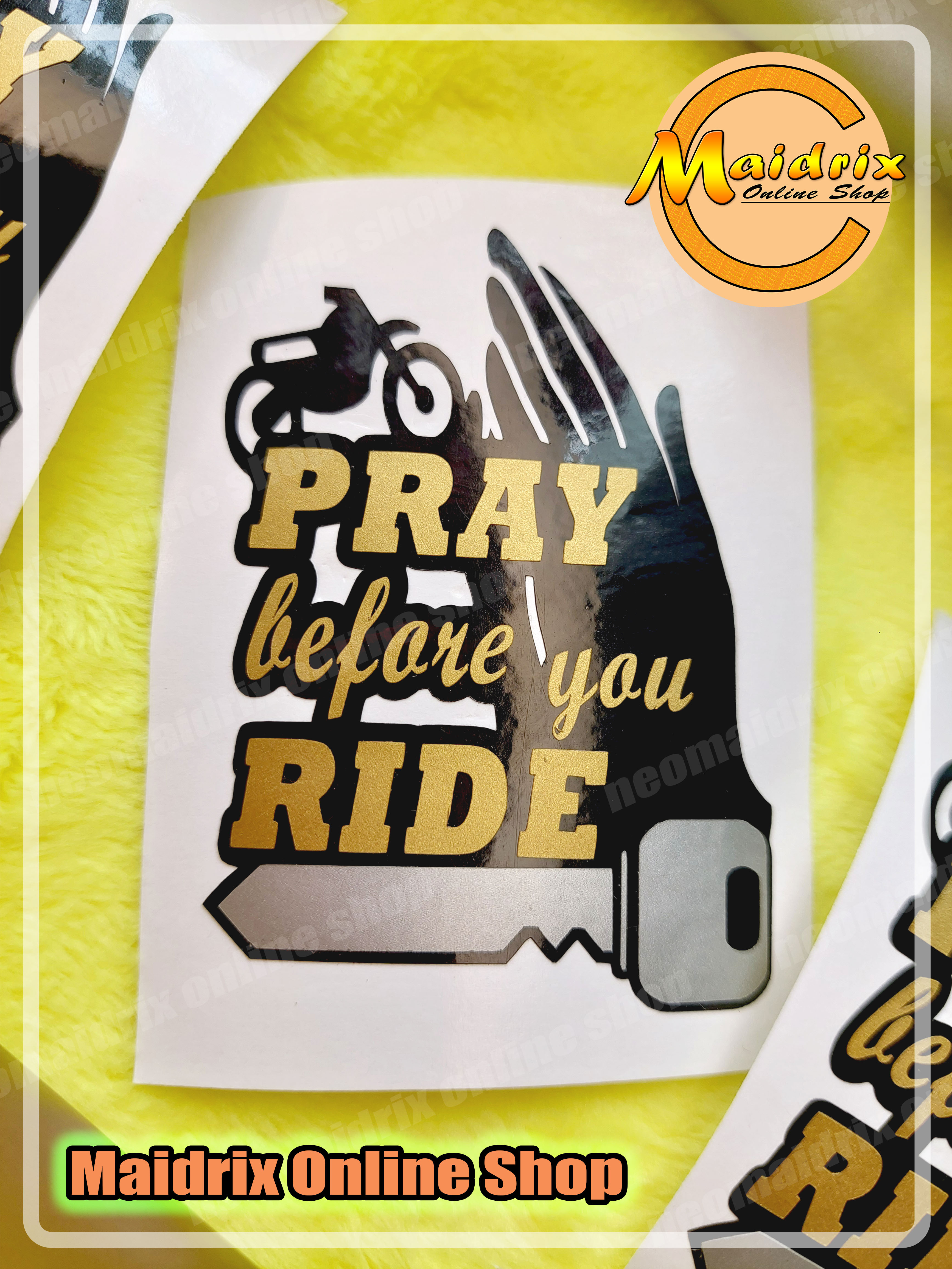 Pray Before You Ride Vinyl sticker for Car and Motorcycle | Shopee ...