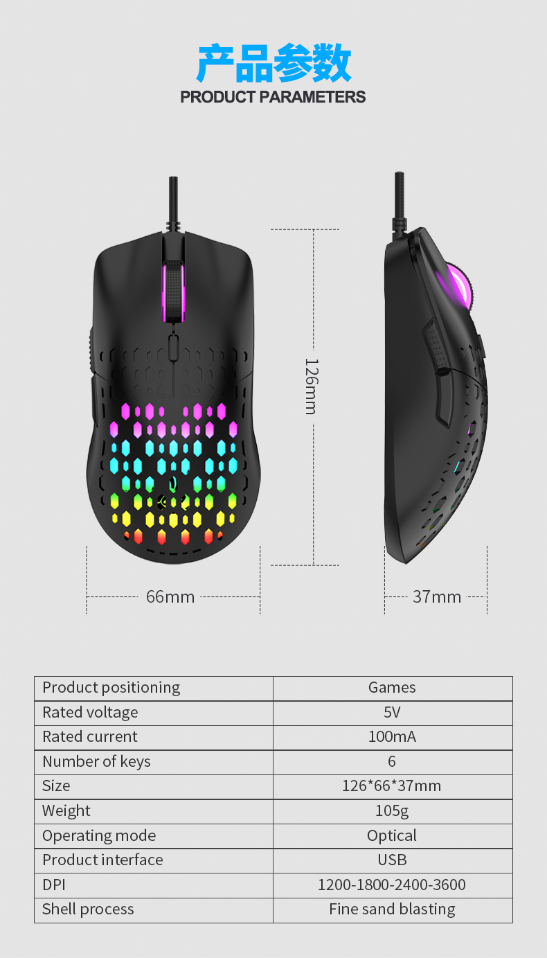 Zeus MR002 ( Beez-Hive ) Wired Gaming Mouse RGB Backlight Gaming ...