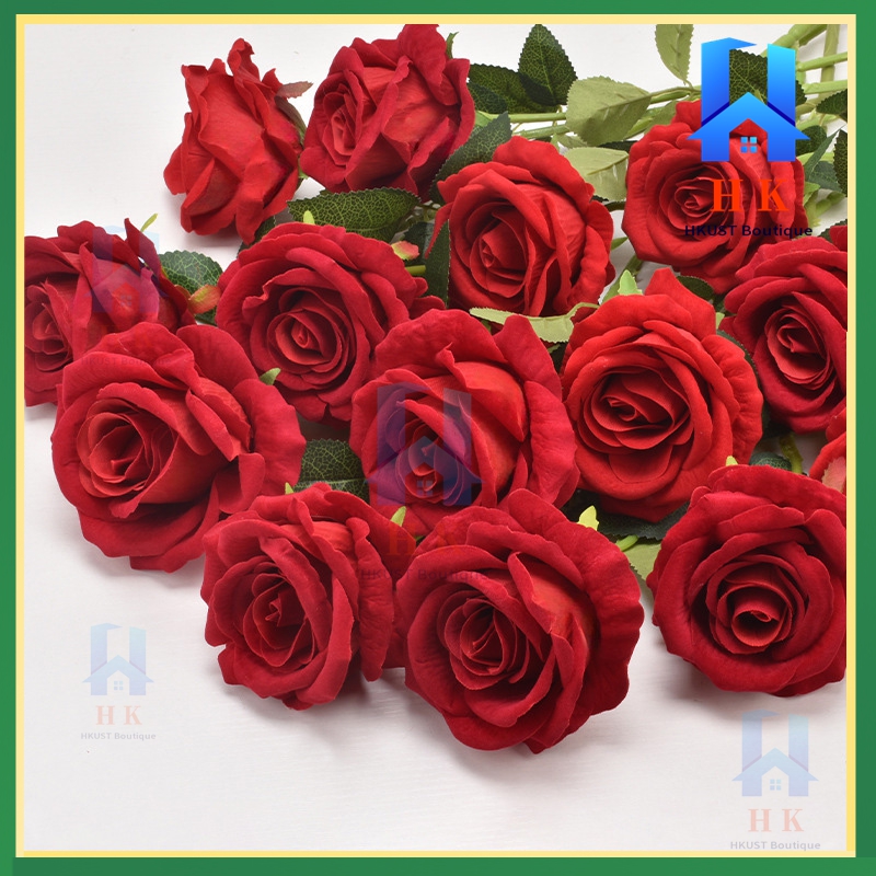 【Ready Stock】High Quality Cloth Rose Fake Rose Fake Flowers Artificial ...