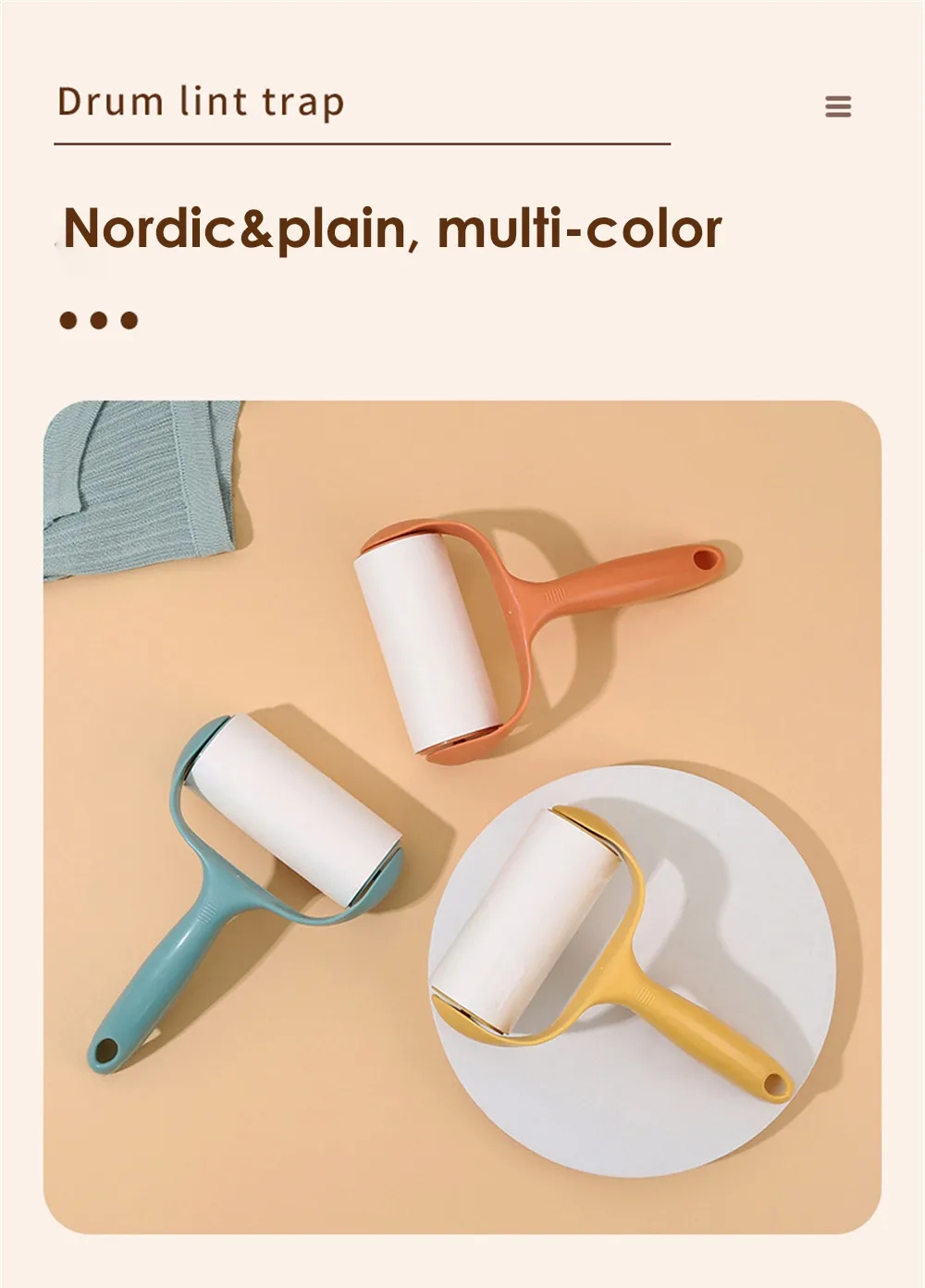 Lint Sticking Roller Strong Viscosity Split Design Convenient Storage ...