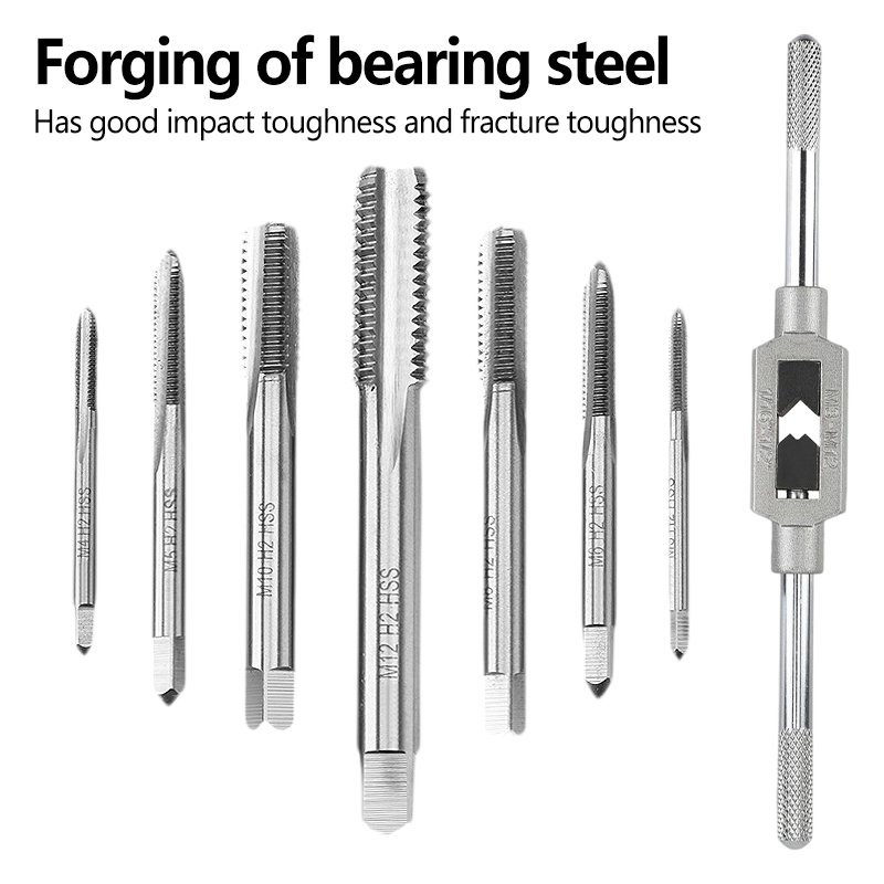 Hand Tap Set M3-M12 Metal Hand Screw Set Machine Screw Thread Metric ...
