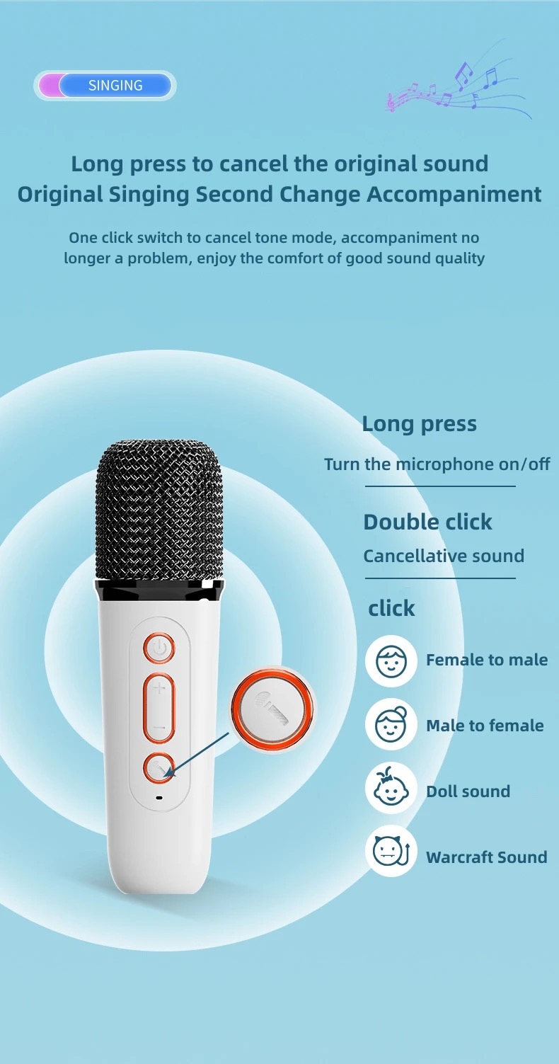Y1 karaoke Speaker Portable Bluetooth Speaker Family Style with ...
