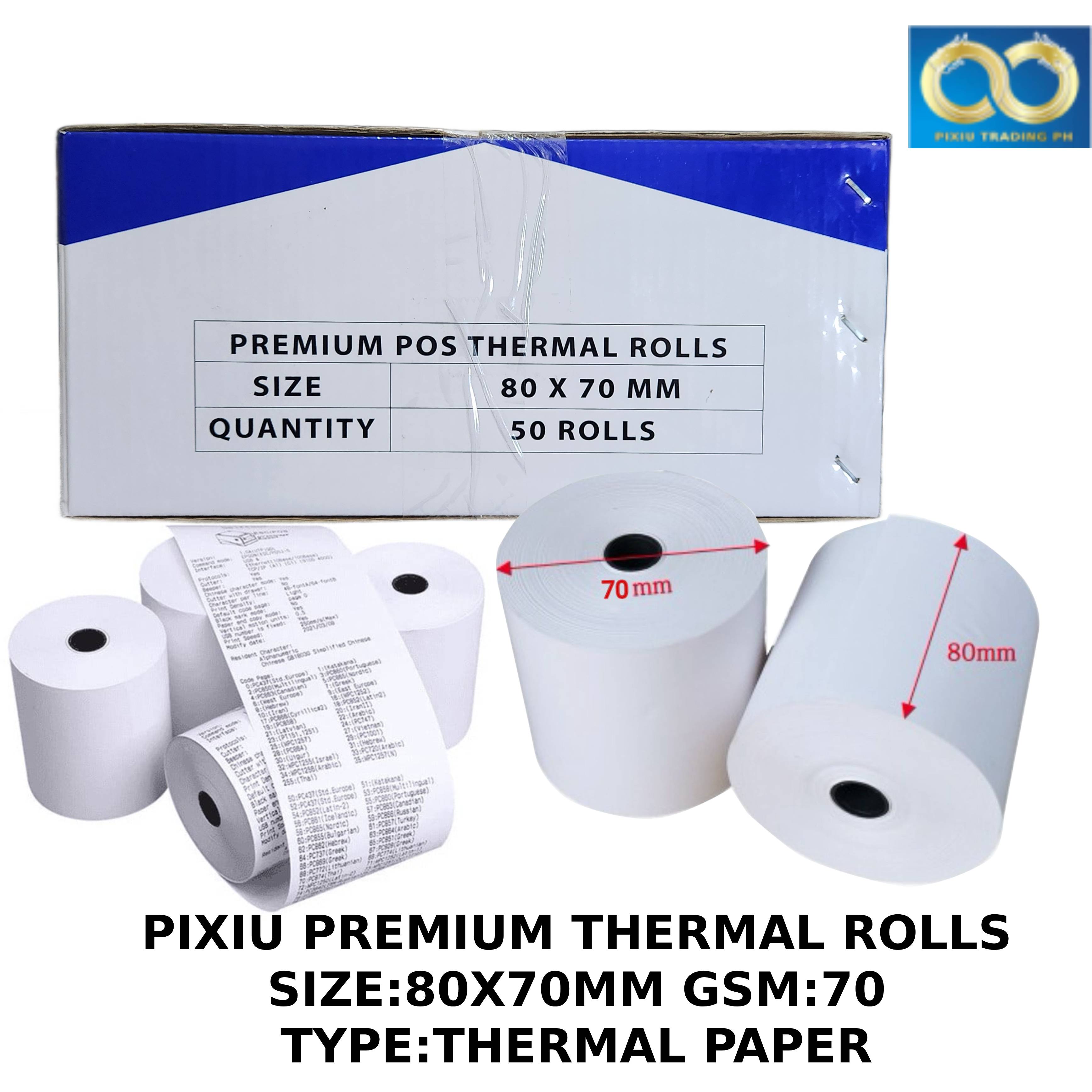 Thermal Paper 80x70mm – POS Receipt Roll | High Quality Print | for ...