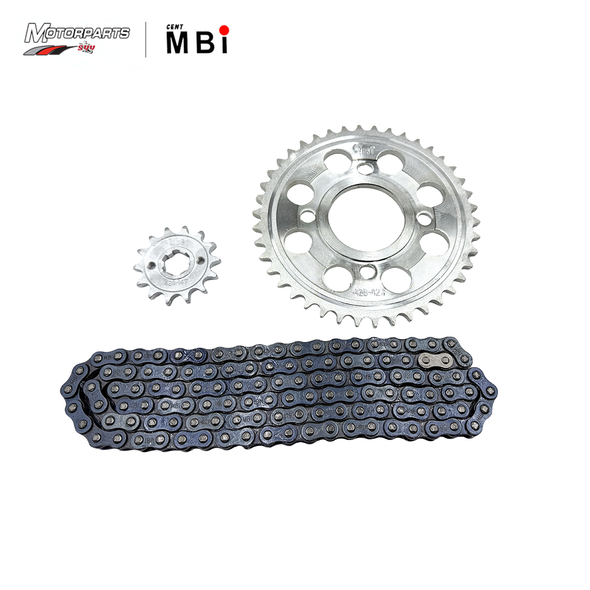 MBI Motorcycle Sprocket and Chain Set for BARAKO, XRM, TMX SUPREMO ...